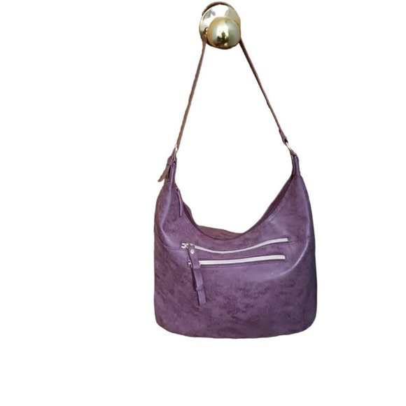 Faux Suede Hobo Purse - Picture 1 of 10